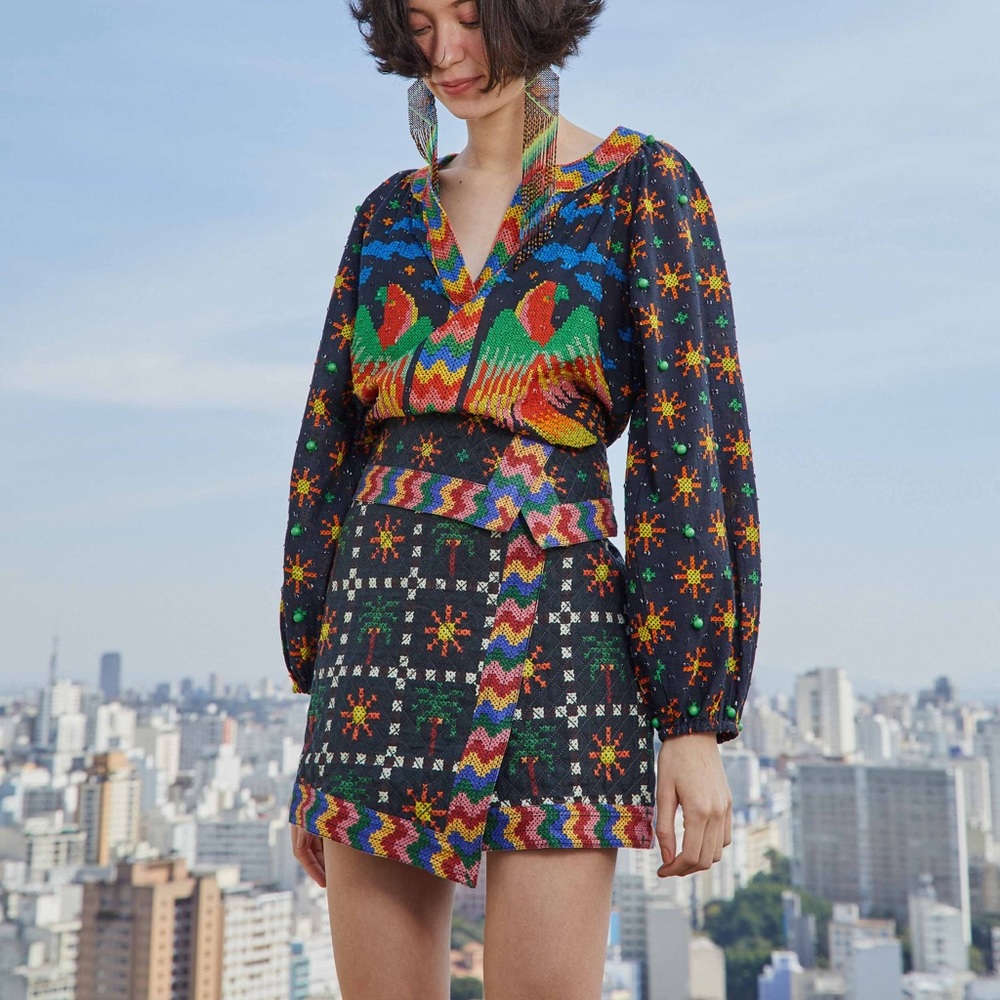NWT Farm Rio Macaw Skirt size M